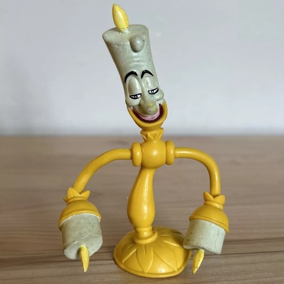 Beauty & the Beast Lumiere & Cogsworth Bendable PVC Figures Disney Just Toys - Picture 7 of 11